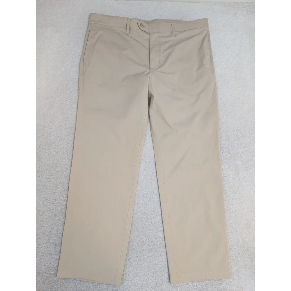 Tasc Mens 38x30 Motion Pant Straight Fit Beig Bamboo Viscose Stretch Water Resis